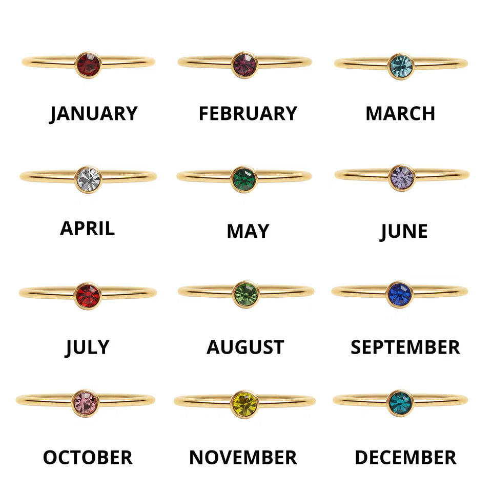 Birthstone Stacking Ring