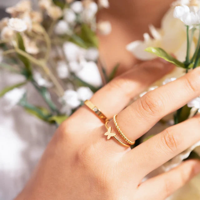 Braided Stacking Ring (Gold)