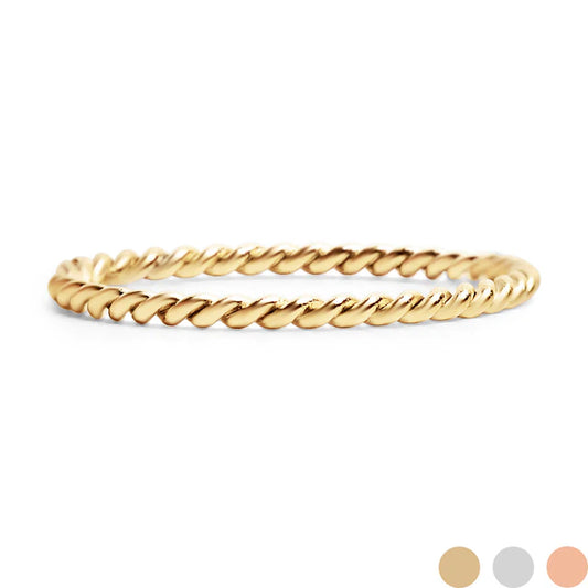 Braided Stacking Ring (Gold)