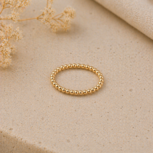 Beaded Stacking Ring (Gold)